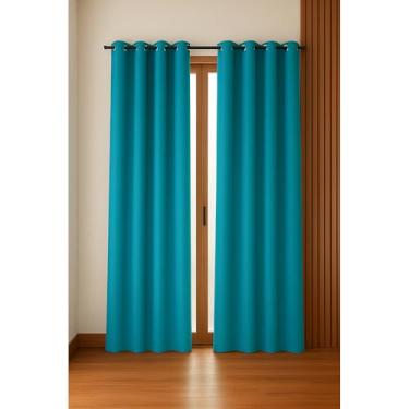 Imagem de Cortina Oxford Premium Para Sala E Quarto(TURQUESA,2.80mt LARGURA x 1.60mt ALTURA)