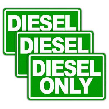 Imagem de Decalque diesel de 12,7 cm x 7,6 cm, 3 peças – Somente diesel refletivo, sinalização no tanque de combustível, para evitar erros do usuário, adesivos de combustível para caminhões, tratores, máquinas