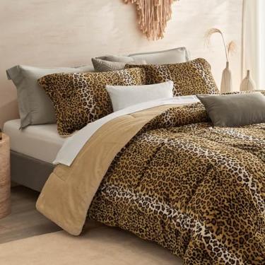 Imagem de Petrichor Conjunto de edredom queen de flanela de veludo, estampa de chita, estilo ocidental, conjunto de cama pesada, luxuosa, felpudo, 3 peças com edredom (228 x 228 cm) e 2 fronhas (51 x 66 cm)