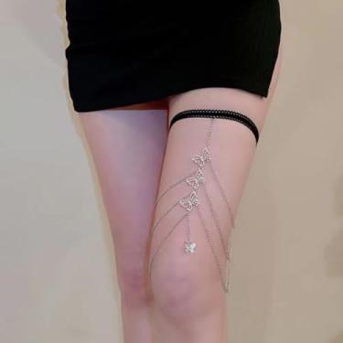 Imagem de Corrente feminina multicamadas para o corpo, corrente de borboleta, sexy, corrente de coxa, moda, bonita, para biquíni, acessórios de bijuteria, One Size, Liga, Sem Pedra Preciosa