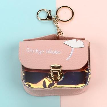 Imagem de Carteira feminina Ginkgo fofa – Bolsa pequena para uso diário, compras, viagens e presentes – Porta-cartões leve com bolso para moedas – Mini carteira elegante para mulheres, rosa