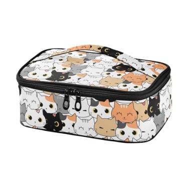 Imagem de Sletend Lancheira fofa reutilizável para gatos, lancheira pequena, lancheira portátil para homens e mulheres, lancheira infantil com isolamento térmico para viagens de trabalho escolar