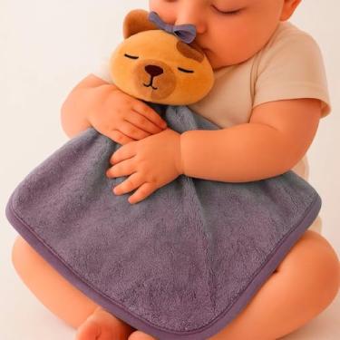 Imagem de Naninha pano paninho infantil para bebes crianças pets fofinho tecido macio presente chá de bebe (Roxo)