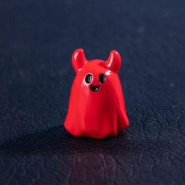 Imagem de 1 miniatura, enfeites de fantasma de Halloween, mini figuras de paisagem para jardins de fadas, terrários, decoração de mesa e festa, diabo vermelho, pequeno