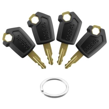 Imagem de Chaves de gato 5P8500 para equipamentos pesados Cater-Pillar (pacote com 4, 1 chaveiro)