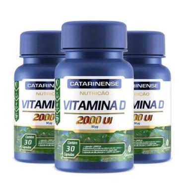 Imagem de Kit 3 Vitamina D 2000Ui Catarinense 30 Cápsulas