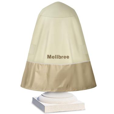 Imagem de Mellbree Capa de fonte, tecido Oxford 600D de 91,4 cm x 106,7 cm para banhos de pássaros no jardim e ao ar livre, fontes de 2 a 3 camadas, à prova de vento e à prova d'água (fivela de cordão