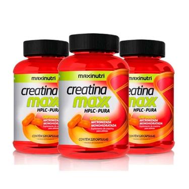 Imagem de Kit 03 Creatina Maxx Cápsulas 750mg 120 Cápsulas Maxinutri-Unissex