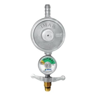 Imagem de Registro Regulador De Gás Imar Com Válvula Manômetro Visor