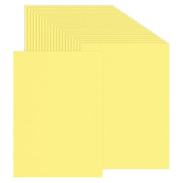 Imagem de PATIKIL 50 folhas de papel cartão colorido, tamanho A4, 230 g/m², papel colorido impresso para artesanato, scrapbook, decoração de festa, amarelo