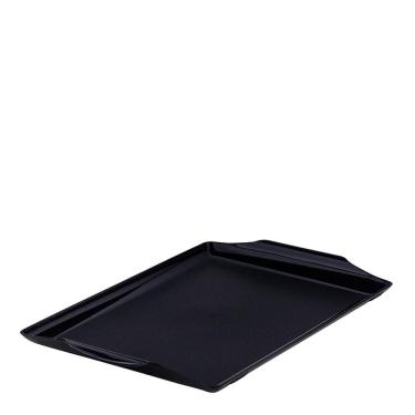 Imagem de Bandeja Square Retangular 23x35 Preta Em Polipropileno Linha Tropical Vem