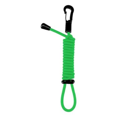 Imagem de Fenteer Cordão para capacete de andaime resistente, ajustável, ferramenta, arnês com mosquetão, guia de remo para construção, caiaque, rafting, Verde