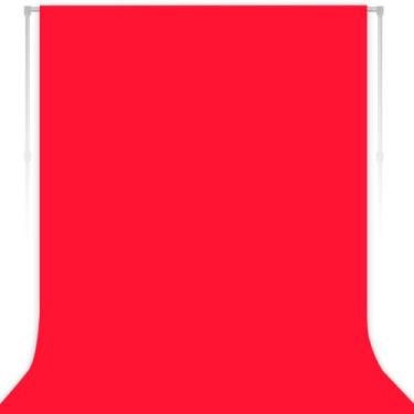 Imagem de Pano de fundo vermelho para sessão de fotos, cortina de fundo profissional para fotografia de produto, retratos, casamento, festa, gravação de vídeo ao vivo, 35 x 50 m (apenas plano de fundo)