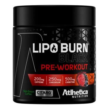 Imagem de Pré Treino Lipo Burn Black 200g Frutas vermelhas Atlhetica - ATLHETICA