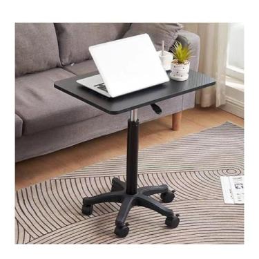 Imagem de Mesa lateral, mesa de canto de sofá, mesa lateral giratória de 360°, mesa de canto para cama de altura ajustável, mesa de canto de sofá para sala de estar, perfeita ao lado do seu sofá, cama ou mesa