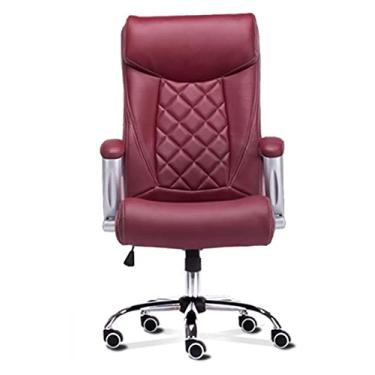 Imagem de Cadeira de escritório cadeira chefe cadeira de escritório cadeira de computador cadeira de apoio de braço cadeira giratória cadeira de trabalho cadeira de vídeo game (cor: vermelho, tamanho: conforme