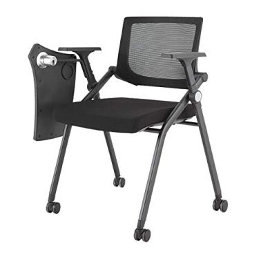 Imagem de Cadeira de escritório para jogos, cadeira de computador, cadeira rolante para computador com quadro de escrita e apoio de braço, cadeira de conferência no meio do encosto, cadeira executiva para