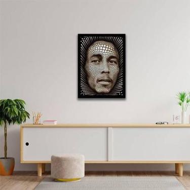 Imagem de Quadro Decorativo Artístico Bob Marley 45x34cm - Quadros On-Line
