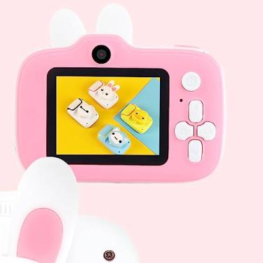 Imagem de Akozon Câmera Infantil ABS Cartoon Adorável Mini MP3 20MP HD Filmadora Brinquedo para Criança (Rosa)
