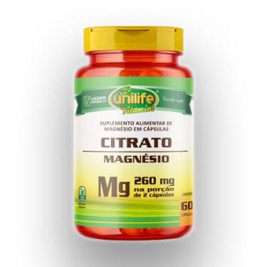 Imagem de Magnésio citrato Unilife 350mg 60 cápsulas