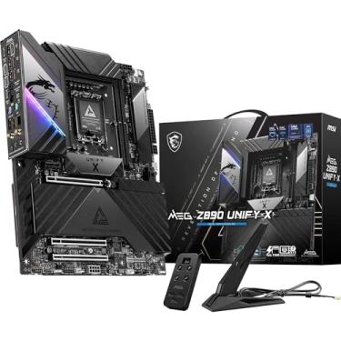 Imagem de MSI Placa mãe MEG Z890 Unify-X, ATX - Suporta processadores Intel Core Ultra (Série 2), LGA 1851-110A SPS, memória DDR5 (9600+ MT/s OC), PCIe 5.0 e 4.0 x16, M.2 Gen5, Thunderbolt 4, Wi-Fi 7, 5G LAN