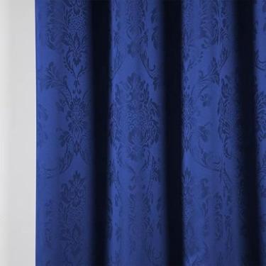 Imagem de Cortina Porta Jacquard Cortinas para Sala e Quarto Cozinha(Azul royal)