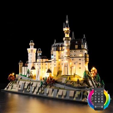 Imagem de Kyglaring Light kit Compatible with Lego 21063 (No Model Only Light). Remote Control LED Light kit Compatible with Neuschwanstein Castle Architecture.