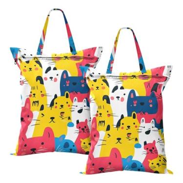 Imagem de SEHANY 2 peças de sacos grandes de lavanderia com alça, à prova d'água, bolsa de roupa para viagem e natação