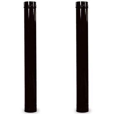 Imagem de Kit 2 Canos para Chaminé Venax Esmaltado Preto 1m 110 mm 7585