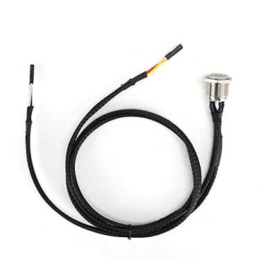 Imagem de SUNGOOYUE Botão Liga/Desliga do Computador Com Luz LED, Cabo de 60 Cm, Construção Em Liga de Alumínio, Iluminação Azul ou Vermelha, Ciclo de Vida 500000, para PC de Mesa DIY (#12)