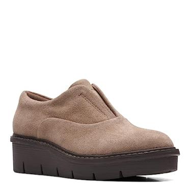 Imagem de Clarks Tênis feminino Airabell Sky Slip-On, Camurça em, 42
