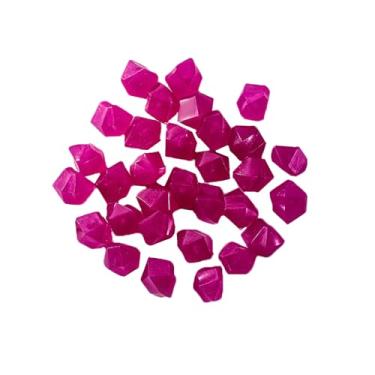 Imagem de 100pcs Pedras que brilham no escuro de resina fluorescente em forma diamante Decoração para aquário Paisagem aquática jardim Caminho