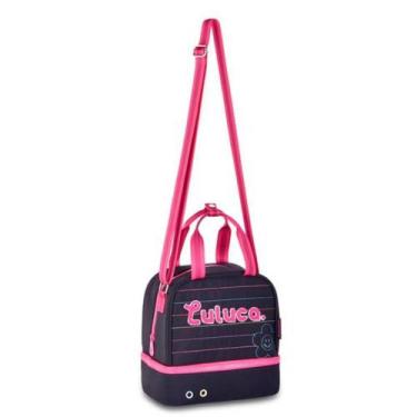 Imagem de Lancheira Luluca Térmica Nylon Matelassê LU24613 Cor:Preto, Preto