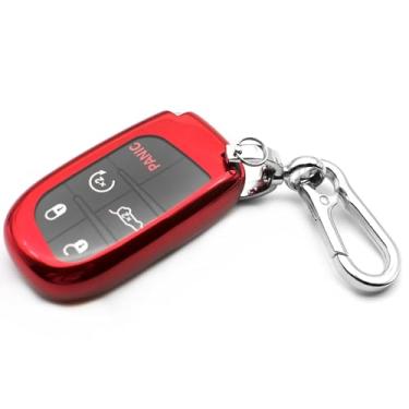 Imagem de Adequado para Jeep Grand Cherokee Renegade Chrysler 200 300 Dodge RAM Durango Charger Challenger Journey TPU Capa para controle remoto Capa protetora de luva sem chave, acessório para entrada