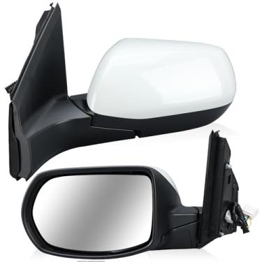 Imagem de Clidr Espelho lateral do motorista compatível com Honda CRV retrovisor dobrável manual aquecido 2012 2013 2014 2015 2016 branco 5 pinos (serve apenas para a versão dos EUA)