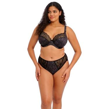Imagem de Elomi Sutiã feminino plus size Lucie elástico de renda com aro, Preto, 44G