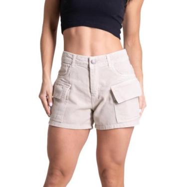 Imagem de Shorts Sarja Sawary - 282232 - Bege 42, Bege, 42