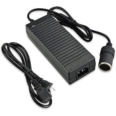 Imagem de OBEST Conversor CA para CC, adaptador de fonte de alimentação de 110V-240V para 12V 10A 120W, soquete de isqueiro de carro, transformador para aspirador de pó, geladeira de carro e outros dispositivos