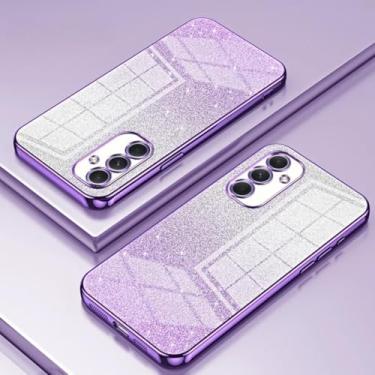 Imagem de Capa protetora com revestimento brilhante para Samsung Galaxy S25 Ultra S25 Plus A56 A36 A26 A16 A06 A55 A35 A25 15 05s 4g 5g (para Samsung A16 5G/Violeta)