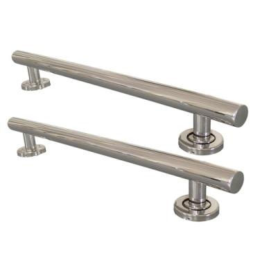 Imagem de Zoomerry Barras de apoio para deficientes, barra de apoio de chuveiro de 61 cm para idosos, barras de apoio ADA, retas modernas, de aço inoxidável 304 para banheiras e chuveiros, alças de segurança