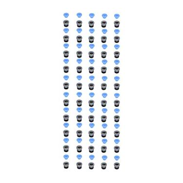 Imagem de Zerodis Cabeça de Conector de Válvula Pneumática de 50 Conjuntos, Tamanho Pequeno, Leve, Fácil Instalação para Extrusora, Com 50 Tampas Azuis para Instalação Rápida, Feita de Material