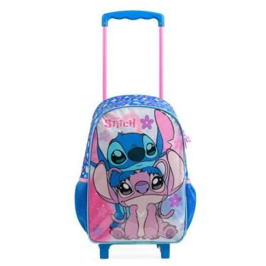 Imagem de Mochila de Rodinha Infantil Feminina Stitch Azul - Disney, U, Azul