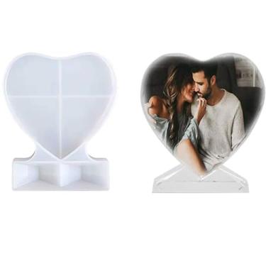 Imagem de Molduras de silicone de resina, moldura de coração de dia dos namorados, molde de resina epóxi DIY, presentes de dia dos namorados, ornamento, artesanato, decorações de casa, decorações de mesa