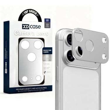 Imagem de Para iPhone 17 Pro Max XDcase Protetor de lente de câmera plana e oca de metal (prata)