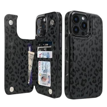 Imagem de Obbii Capa carteira compatível com iPhone 16 Pro Max com porta-cartões, flip de couro PU, compartimentos para cartões, suporte e à prova de choque para iPhone 16 Pro Max 6,9 polegadas, mulheres e