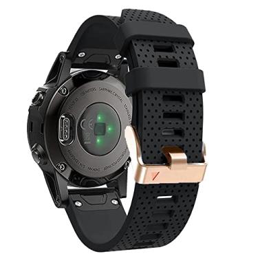 Imagem de RORFFK Pulseira de relógio para Garmin Fenix 7S 6S/6S Pro de silicone macio de 20 mm de substituição para smartwatch Fenix 5S/5S Plus/D2 Delta S (Q, para Fenix 6S Pro)