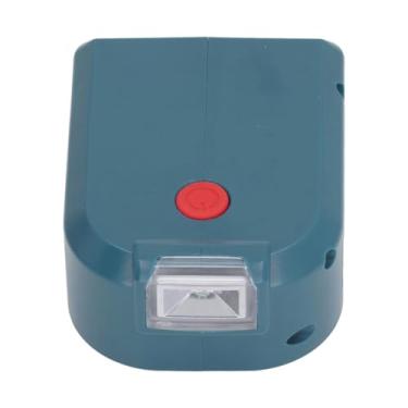 Imagem de aqxreight Adaptador de Bateria 18W PD3.0 Tipo C e USB Conversor de Energia de Porta Dupla Com Luz LED para Baterias de Ferramentas de 14,4-18V Solução Portátil de Luz de Trabalho de Emergência para