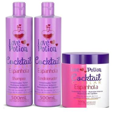 Imagem de Kit Cocktail Espanhola (Shamp + Cond + Másc) Love Potion