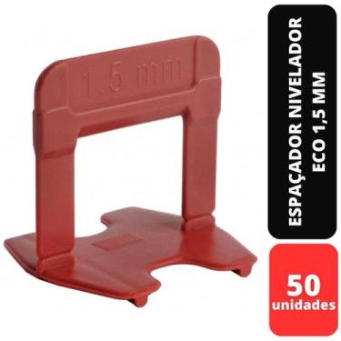 Imagem de Kit c/50 espaçador nivelado eco vermelho 1,5mm 61336 cortag