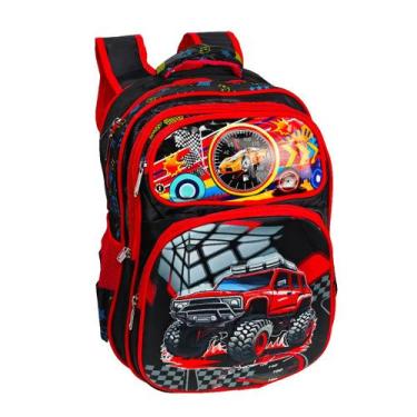 Imagem de Mochila Infantil Escolar Menino Bolsa Altura 40cm Grande Impermeável M